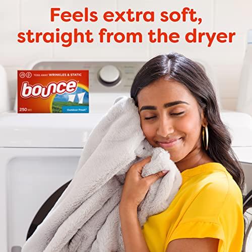 Bounce Bounce Dryer Sheets Laundry Fabric Softener, Outdoor Fresh Scent, 120 Count