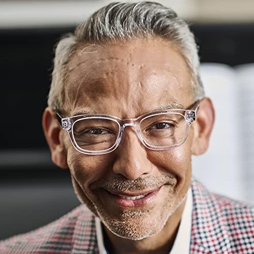 eyebobs eyebobs Biff Premium Readers for Women and Men | Round Eye Glasses | Olive Green Front and Temples | 1.25