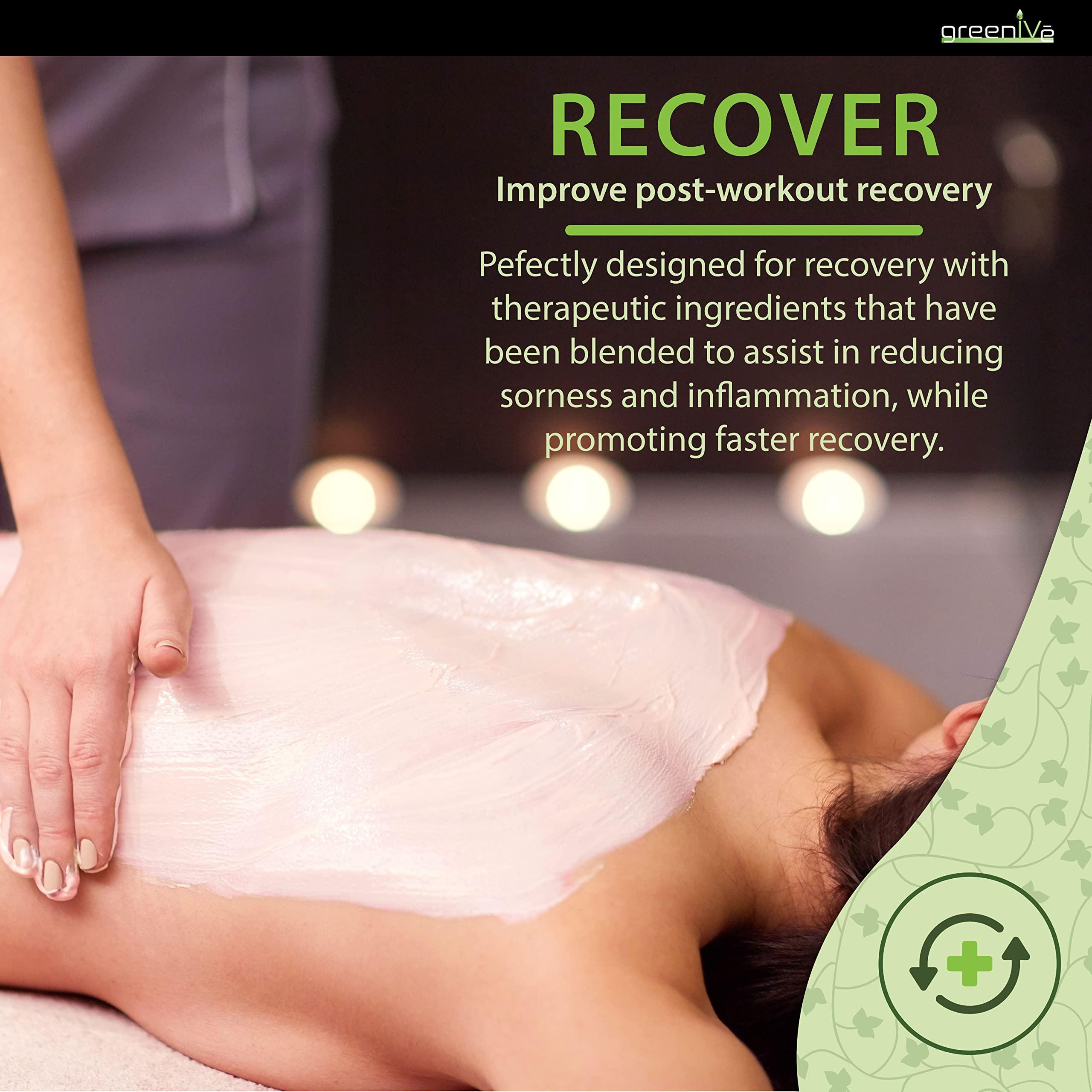 Greenive GreenIVe Hot Cream Massage Lotion for Joints Muscles and Skin Tighting Wraps Hot & Cold Sensation Bulk Jar (16oz Jar)