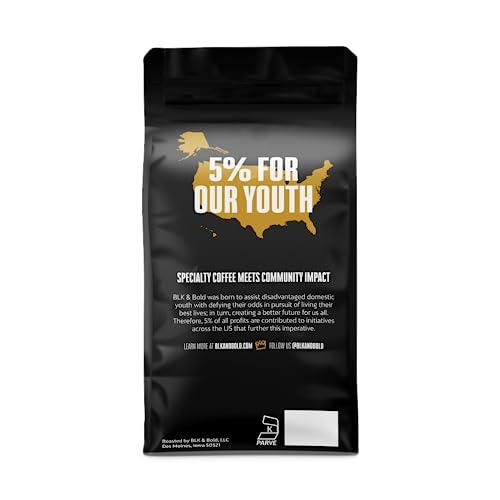 BLK & Bold BLK & Bold Ground Coffee, Smoove Operator Premium Dark Roast, 100% Arabica Beans, 12 oz Bag