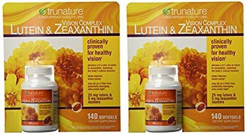 TruNature Trunature Vision Complex Lutein and Zeaxanthin Supplement, 140 Count (2 Packs)