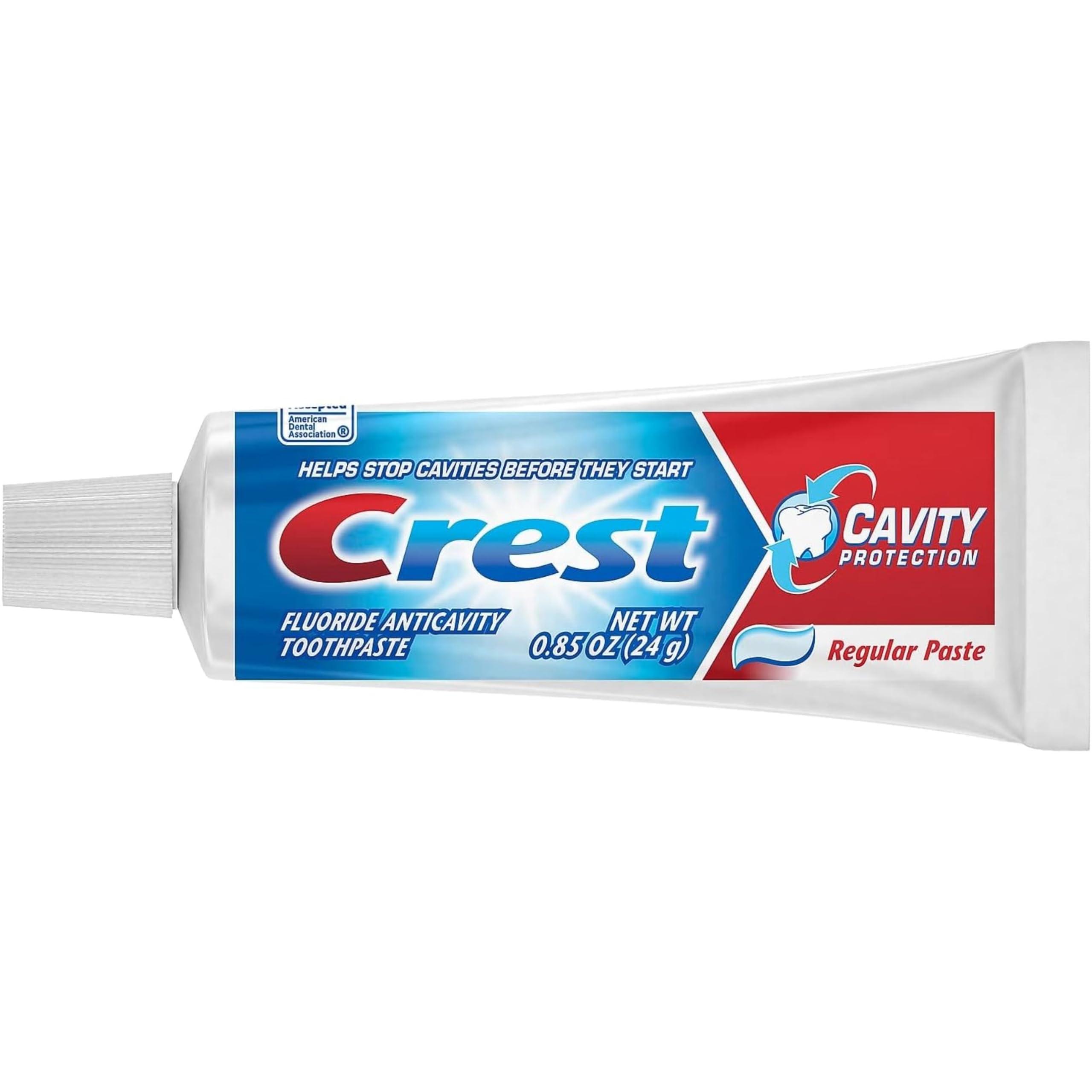 Crest Crest Cavity Protection Regular Toothpaste, Travel Size .85 oz. (24g) - Pack of 8