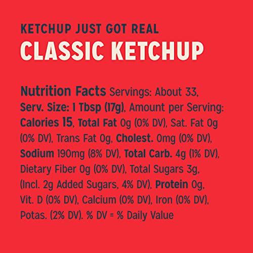 Sir Kensington's Sir Kensington's Classic Ketchup, Ketchup From Whole Tomatoes, No High Fructose Corn Syrup, Gluten Free, Certified Vegan, Non- GMO Project Verified, Shelf-Stable, 20 oz Pack of 2