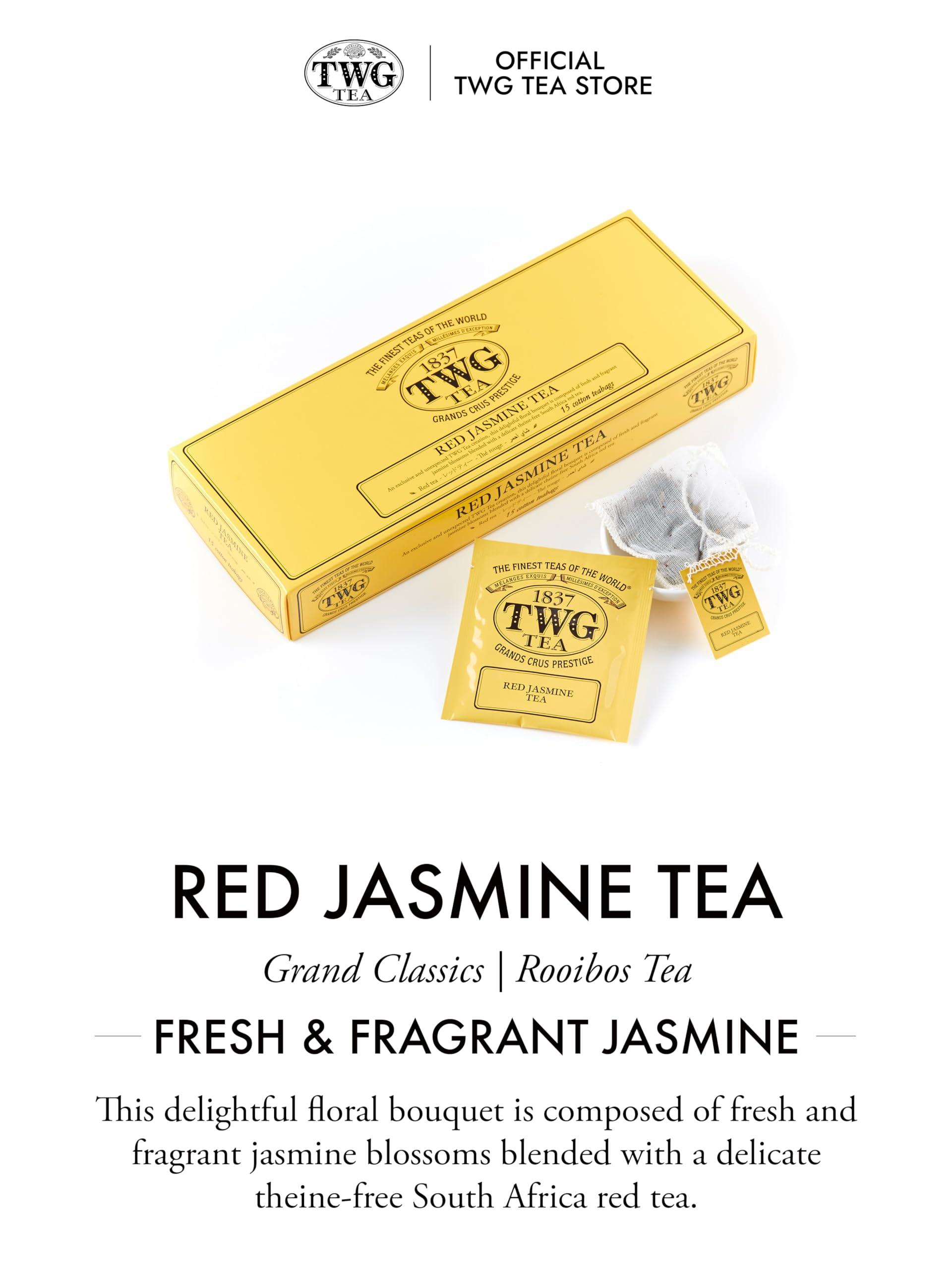 TWG TWG Tea | Red Jasmine Tea | Rooibos Tea | Jasmine Flower | 15 Hand Sewn Cotton Tea Bags | Gift Set