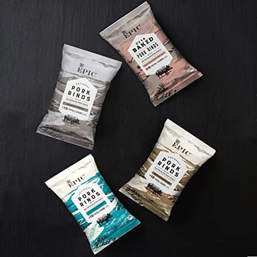 Epic EPIC Sea Salt + Vinegar Oven Baked Pork Rinds, Keto Friendly, 2.5 oz
