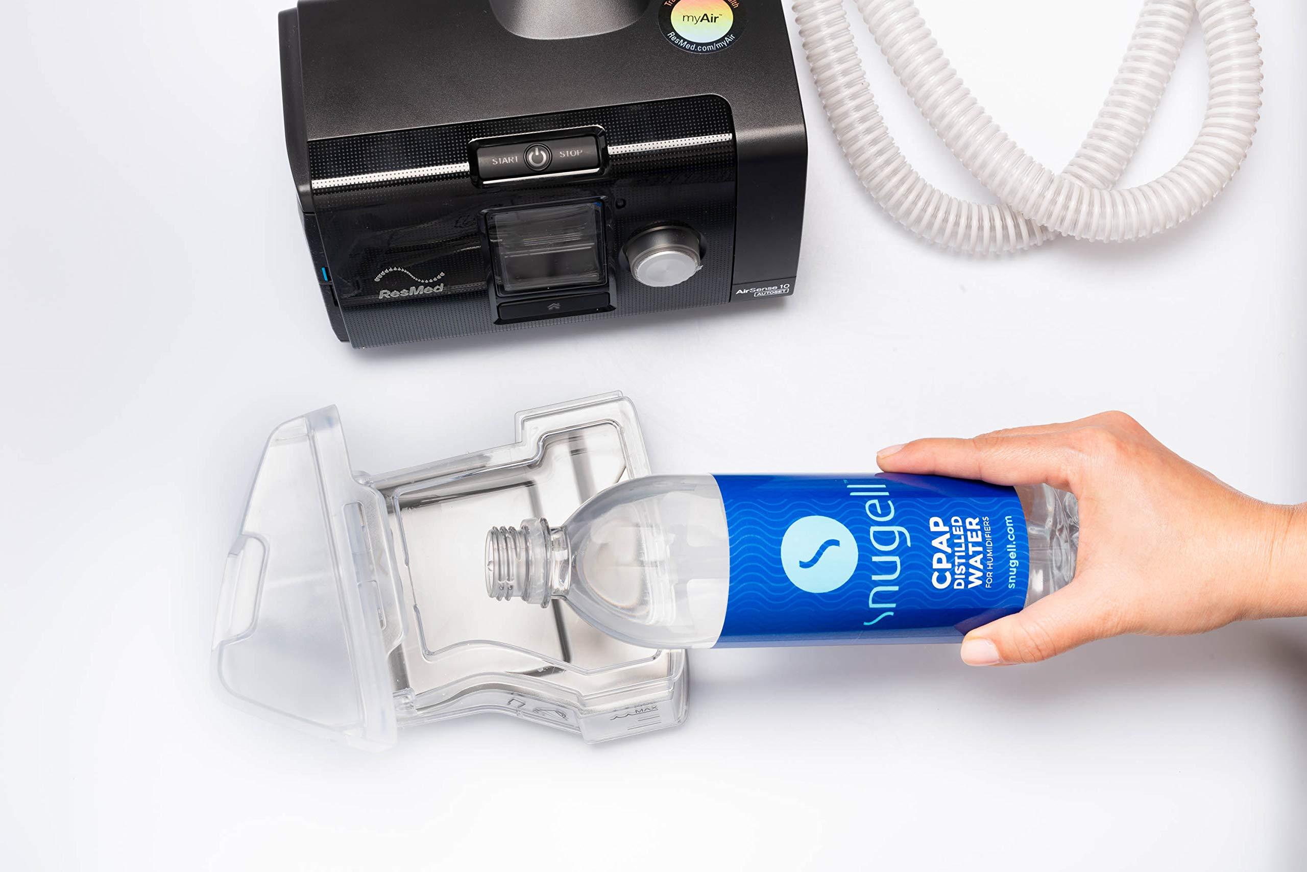 Snugell Snugell Distilled Water for CPAP Machines, Travel Size Bottles (24-Pack, 16.9 oz Each) Up to 60 Days Supply Clean, Multi-Use, Travel-Friendly, Made in USA