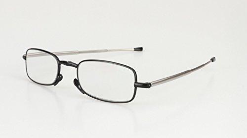 Prosool Photochromic + Readers Compact Folding Glasses Reading Change To Gray On Sun (Black, 2.25)