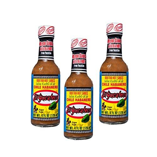 3 El Yucateco Extra Hot Sauce Bottles
