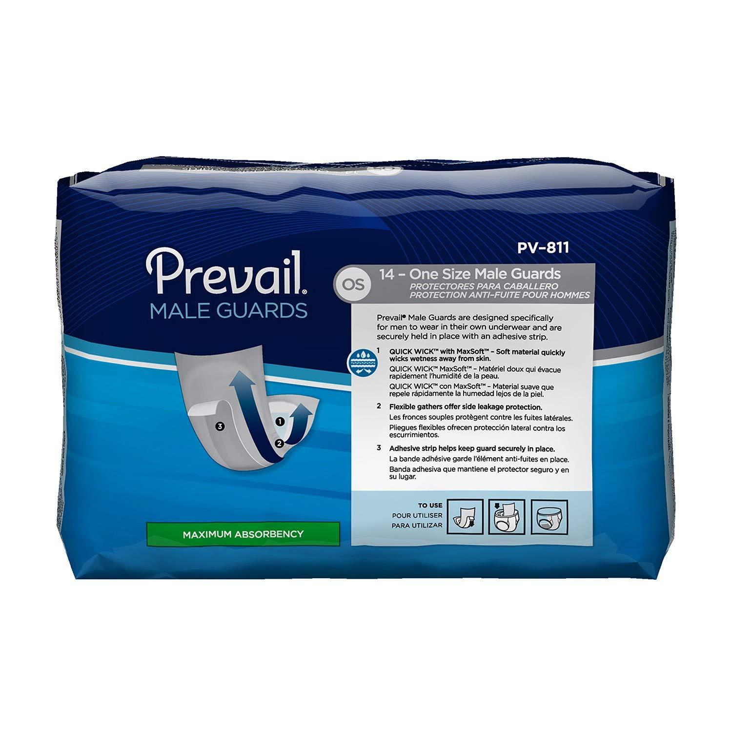 First Quality Prevail Male Guards, Maximum Absorbency, One