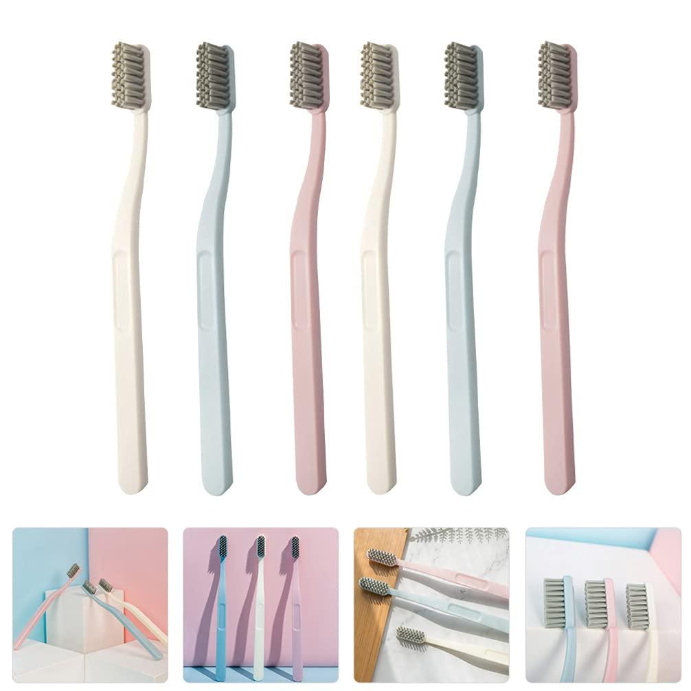 Healifty 6pcs Toothbrush Brush Oral Toothbruh Teeth Head Brush Tooth Cleaning Travel Kids Tooth Brush Baby Tooth Brush Tooth Brush for Kids Pp Child Big Brush Head Soft Brush