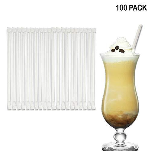 AllTopBargains 100 Pack White Paper Drinking Straws Wrapped Eco-Friendly Party Supplies Wedding