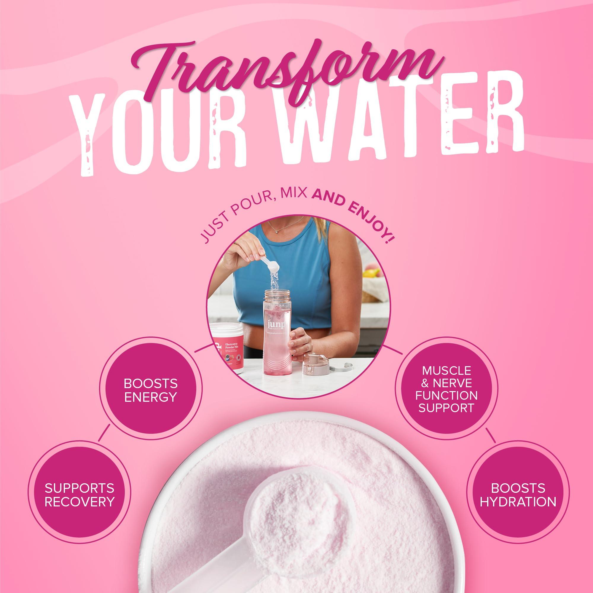 JUNP JUNP Electrolytes Powder No Sugar No Carbs - Dragonfruit Limeade Keto Electrolyte Drink Mix - Potassium & Salt Hydration Powder Electrolytes Zero Calorie Sugar Free Electrolyte Powder, 90 Servings