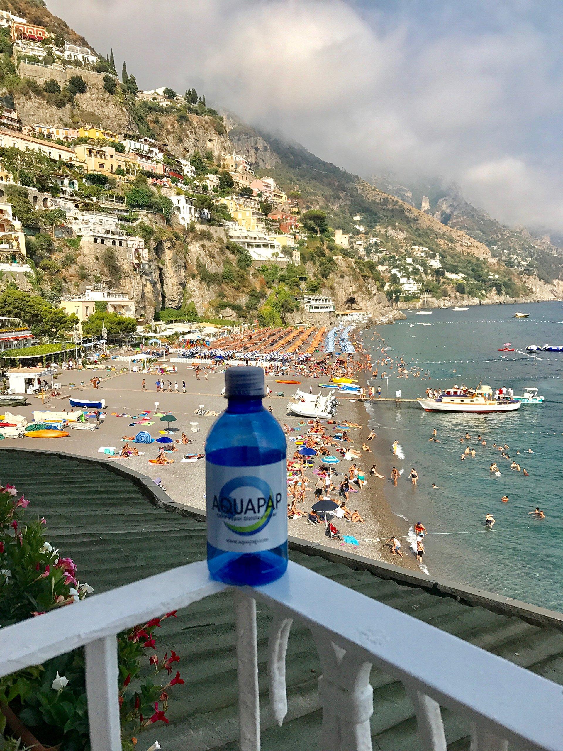 Aquapap AQUAPAP 12 Ounce 8 Pack Vapor Distilled CPAP Water | 1-2 nites per Bottle | for use with Resmed and Respironics Machines