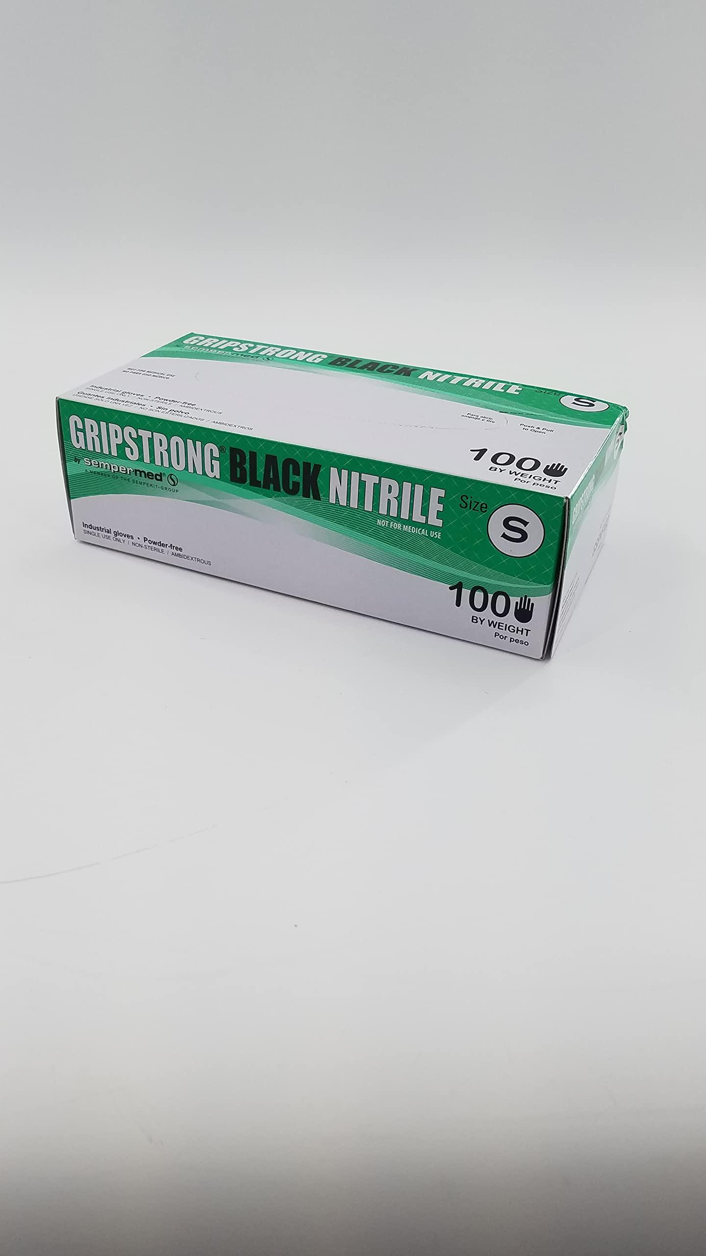 Sempermed Sempermed Gripstrong Black Nitrlie Gloves (Small)