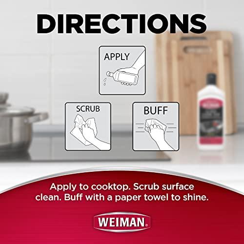 Weiman Weiman Glass Cooktop Heavy Duty Cleaner & Polish - Shines and Protects Glass/Ceramic Smooth Top Ranges with its Gentle Formula - 10 Oz., Clear