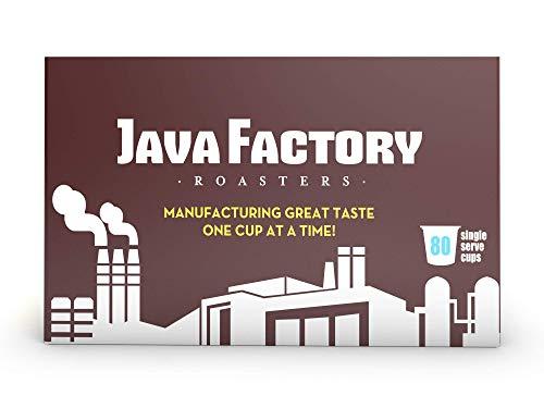 Java Factory Donut Shop Blend by Java Factory, Medium Roast Coffee Pods for Keurig K Cup Brewers, 80 Count