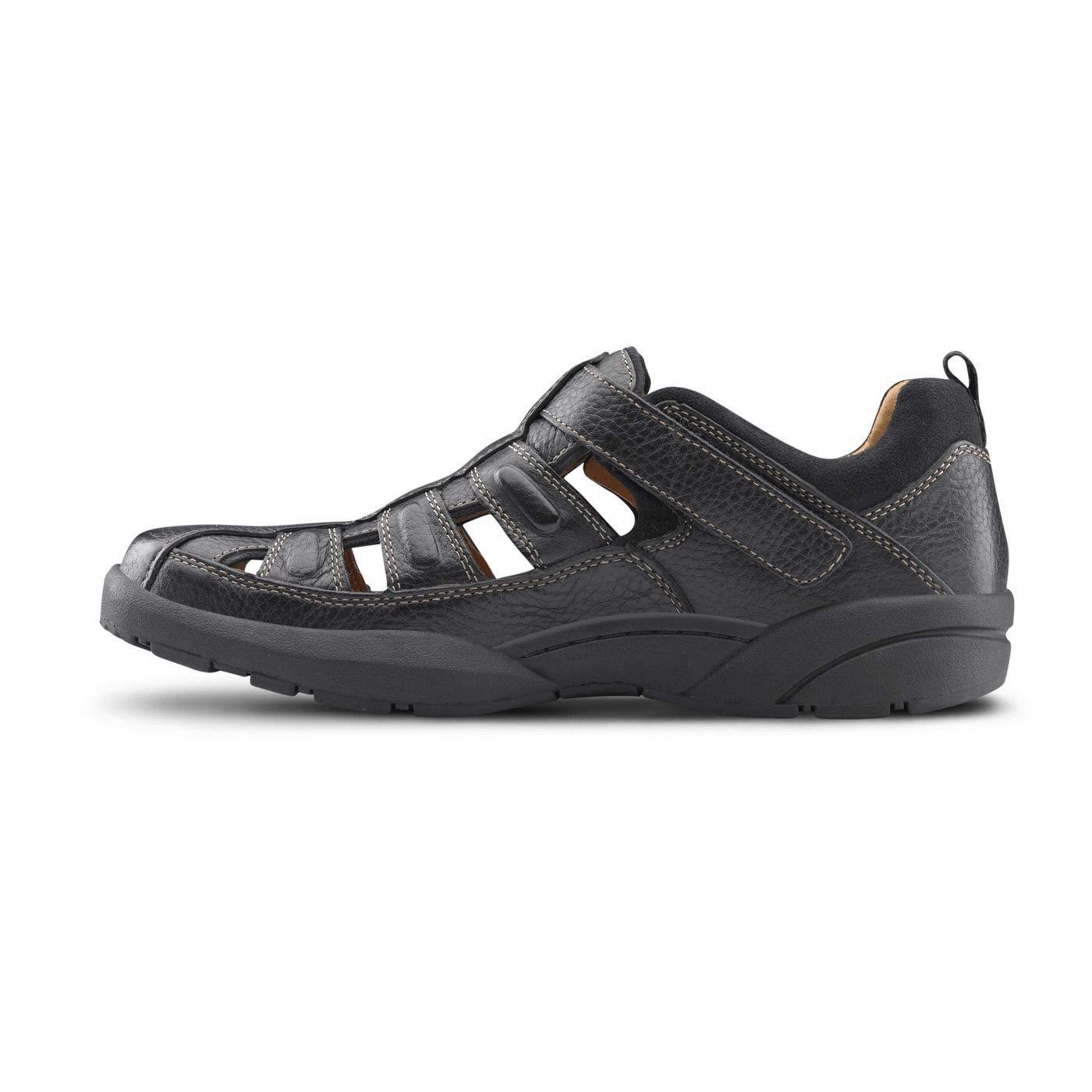 Dr. Comfort Dr. Comfort Fisherman Men's Therapeutic Diabetic Extra Depth Sandal: Black 10.5 Wide (E/2E)