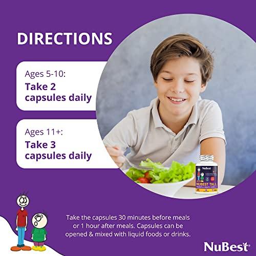 NuBest NuBest Tall - Powerful Formula for Strong Bones, Immunity & Healthy Development with Calcium, Collagen & Herbs - for Children (5+) & Teens Who Don’t Drink Milk Daily - 2 Pack | 2 Months Supply
