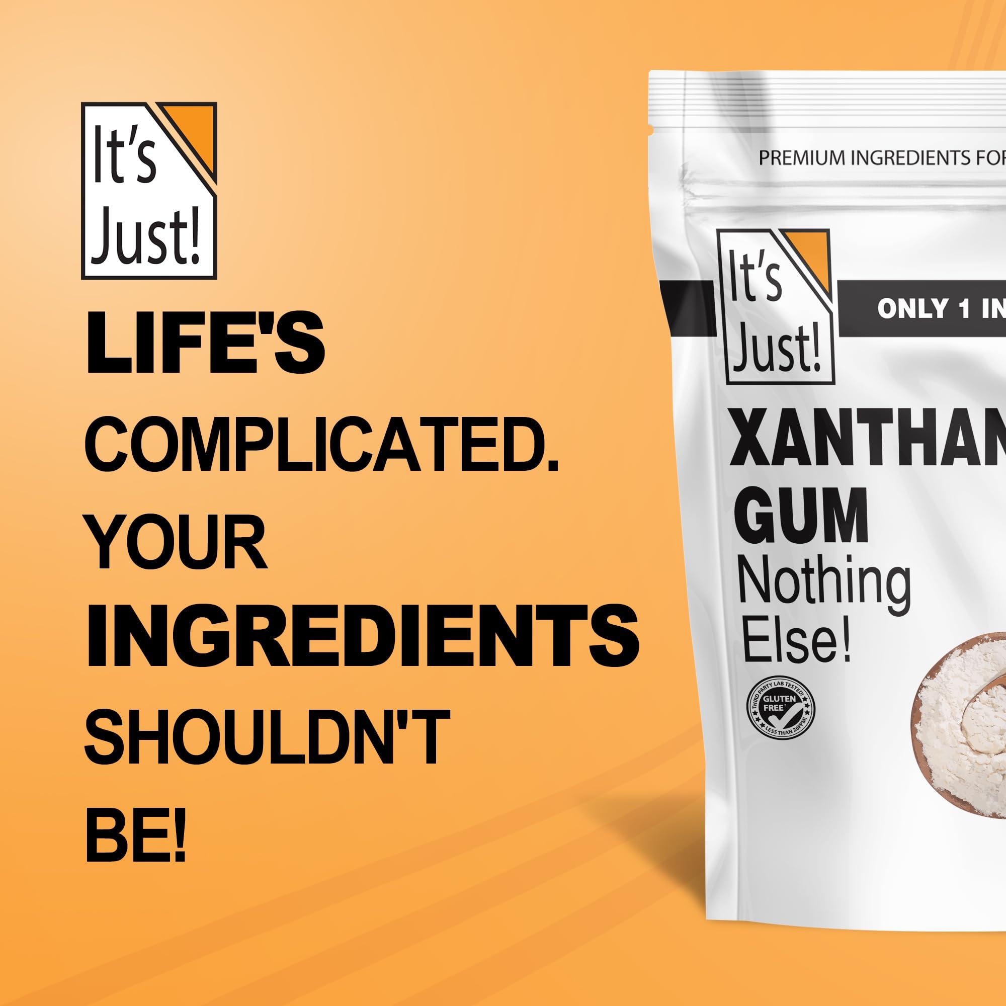 It's Just! It's Just - Xanthan Gum, 15oz, Keto Baking, Non-GMO, Thickener for Sauces, Soups, Dressings, Packaged in USA
