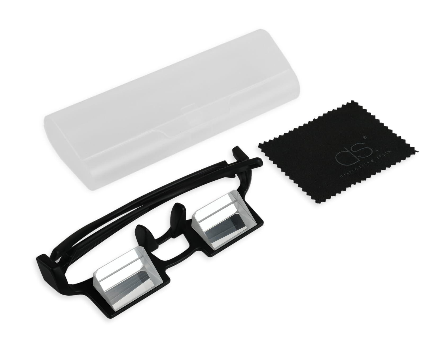 DS. DISTINCTIVE STYLE DS. DISTINCTIVE STYLE Lazy Glasses Prism 90 Degree Crochet Glasses Mirror Reading Glasses for Laying Down/Knitting (Lightweight Version for People without Glasses)