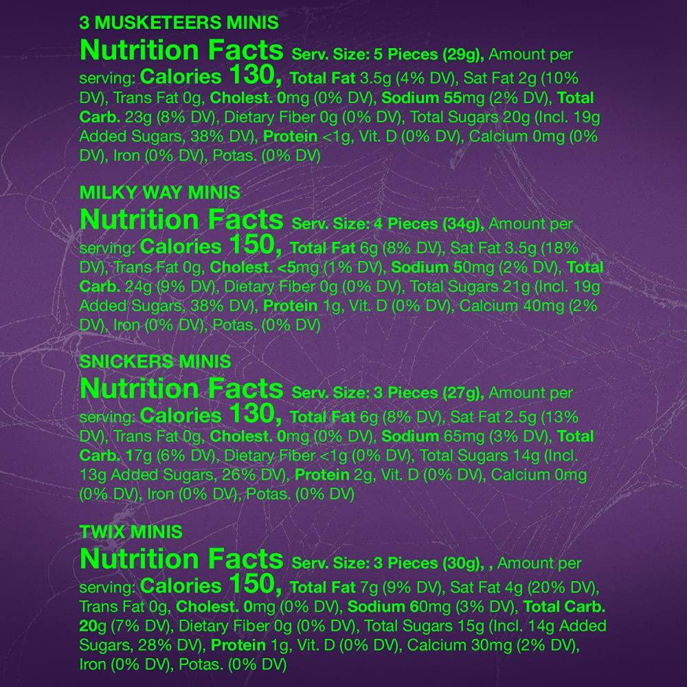 Mars Mars SNICKERS, TWIX, MILKY WAY & 3 MUSKETEERS Mixed Chocolate Bulk Halloween Candy Assortment-130.57oz/455ct