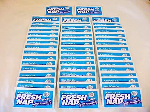 Kari-Out Moist Wet Wipe Wet Nap Towelette/Xtra Large 8 X 10 / Lemon Scent / 50 Count Pack