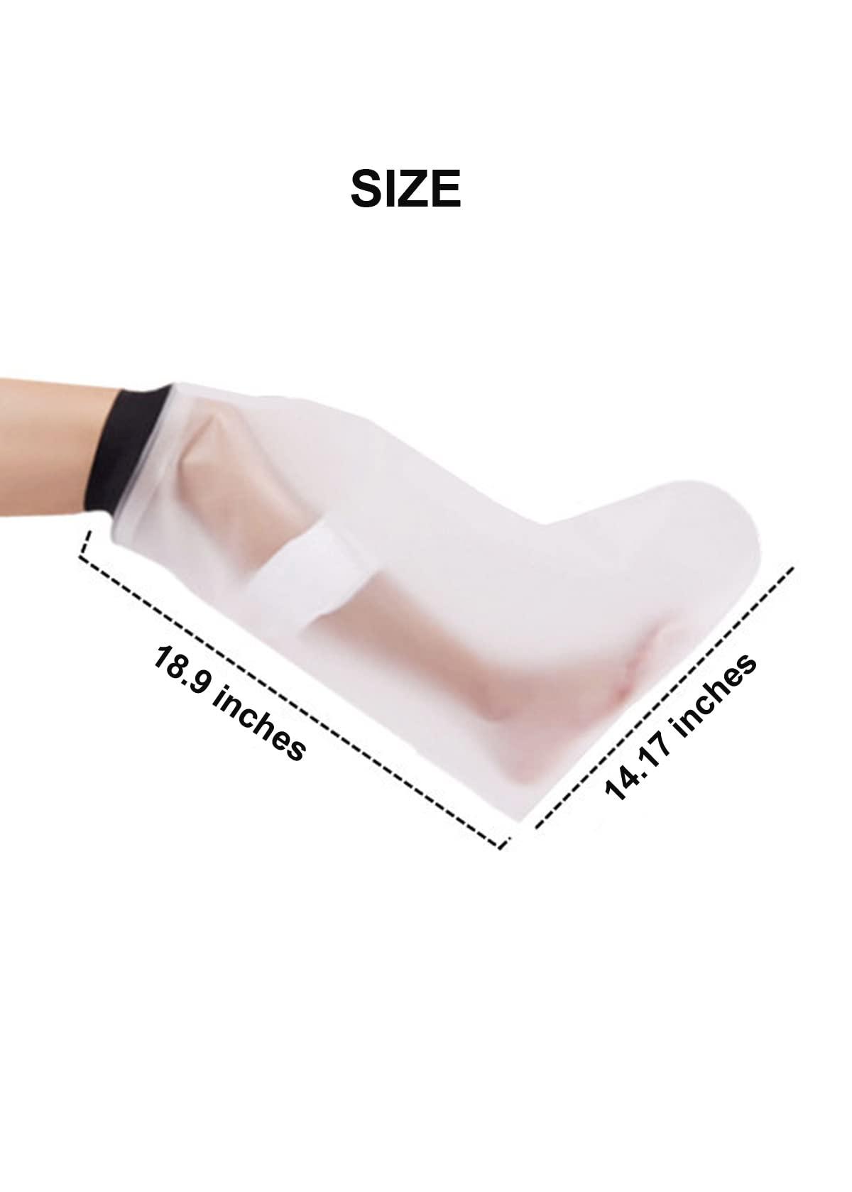 GREUS Waterproof Cast Cover Leg for Shower, Cast Protector Adult Fracture Cast Plaster Bath Cover Foot Injury Shoe Scald Shower Wound Post Surgery Protective Cover