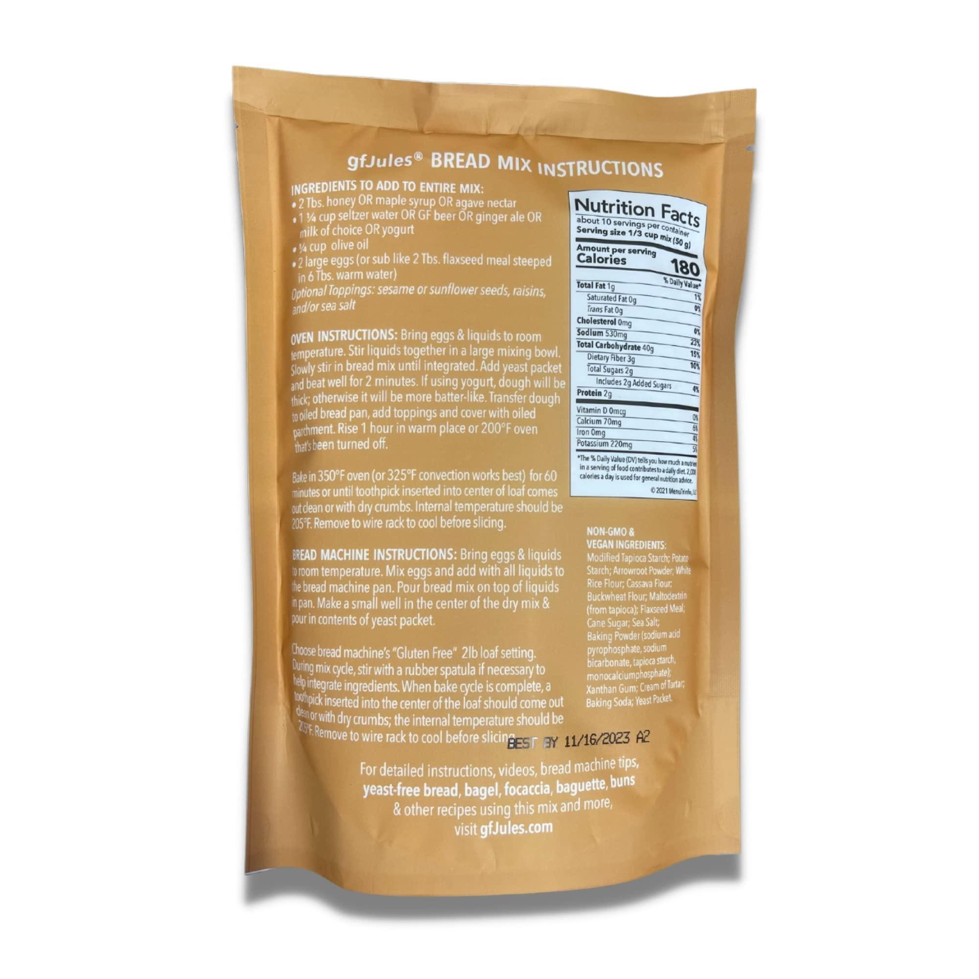 gfJules gfJules Certified Gluten Free All Purpose Flour and Bread Mix | No Grit, Non-GMO, Vegan & Kosher | Cup for Cup Baking Alternative to Regular Flour | Voted #1 by Gluten Free & Celiac Consumers