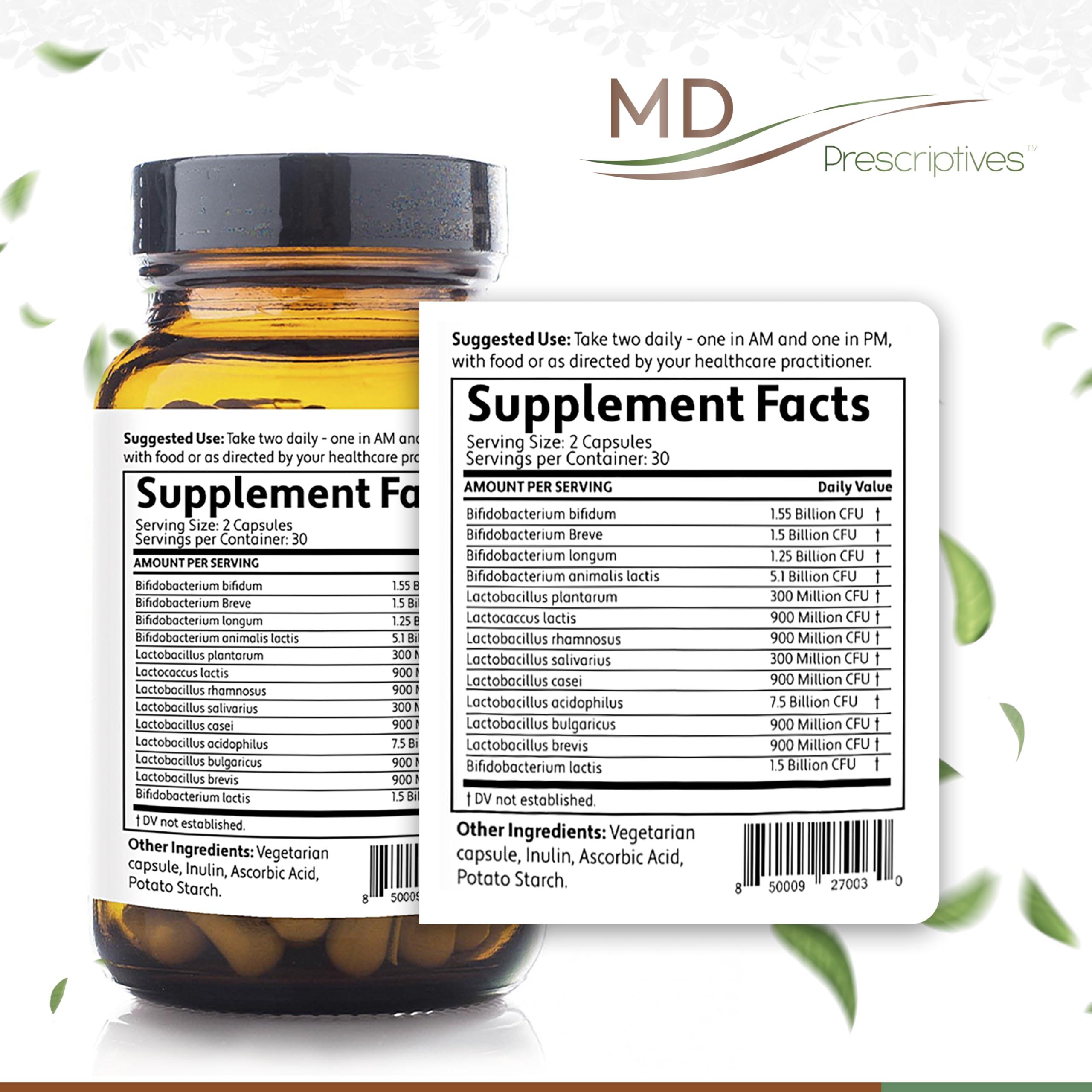 MD Prescriptives MD Prescriptives - PureBiotic - Probiotic Dietary Supplement for Digestive & Gut Health - 60 Capsules