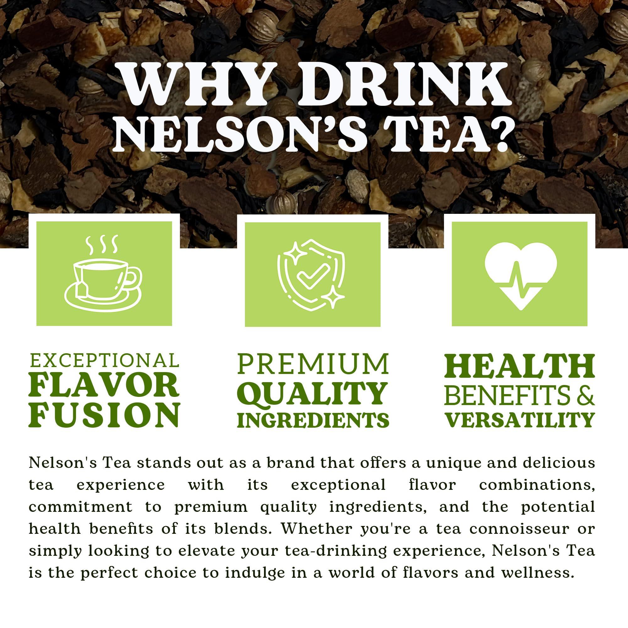 Nelson\'s Tea Nelson\'s Tea - A&J\'s Old Fashioned Cola Tea - Chicory Root, Cinnamon, Black Tea, Coriander, Lemon Peel, Orange Peel and Natural Flavoring - 4 Oz