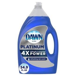 Dawn Dawn Platinum Dishwashing Liquid Dish Soap, Refreshing Rain Scent, 54.9 fl oz