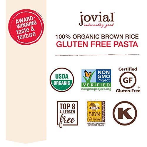 Jovial Jovial Whole Grain Brown Rice Spaghetti Pasta - Pasta Spaghetti, Spaghetti Pasta, Whole Grain Pasta, Organic Pasta, Gluten Free, Dairy Free, Brown Rice Pasta, Made in Italy - 12 Oz, 6 Pack