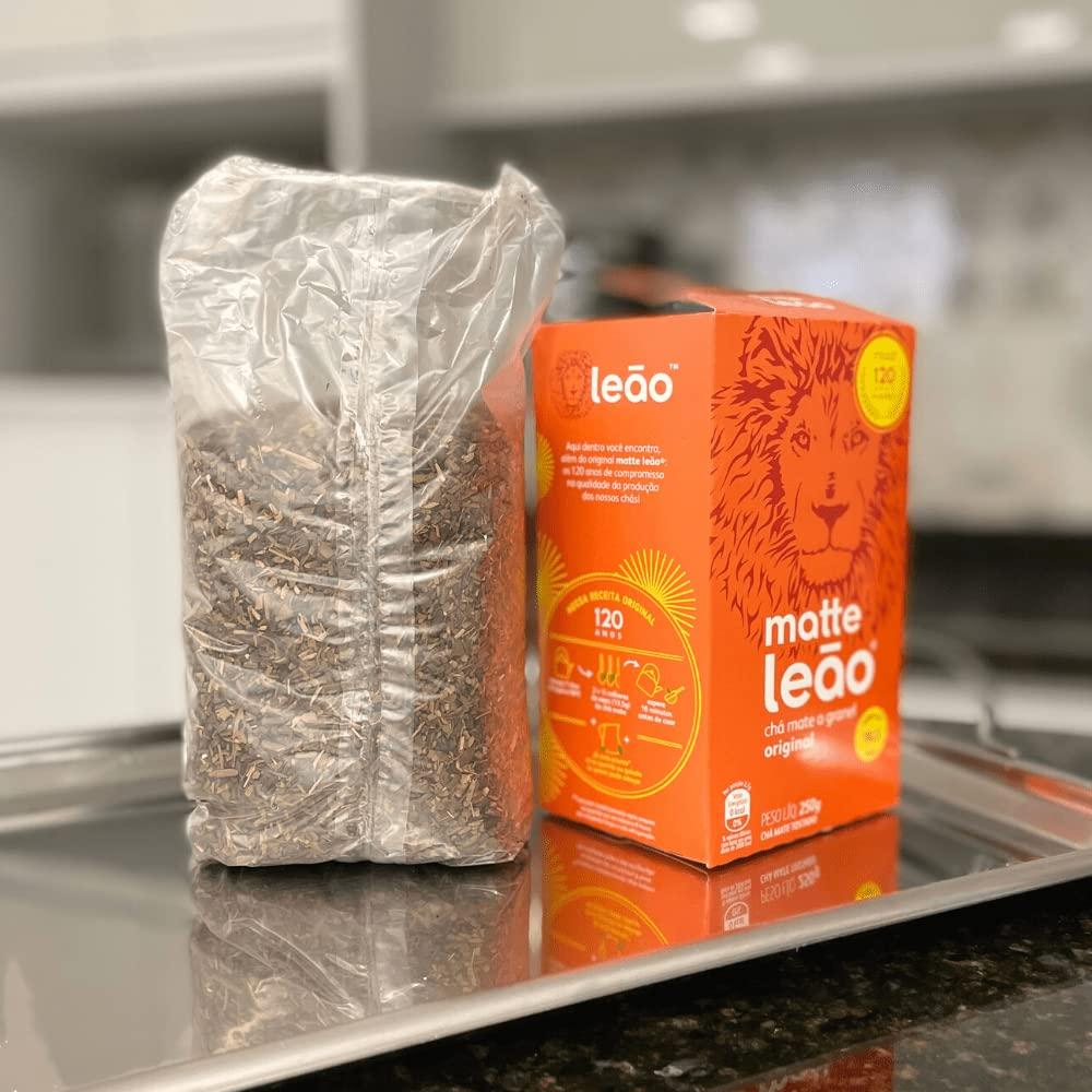 LEAO Matte Leão Tea 8.8oz | Chá Mate Natural 250g (Pack of 01)