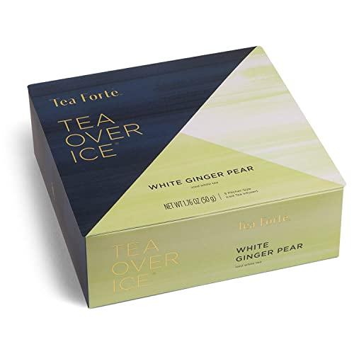 Tea Forte Tea Forte Iced Ginger Pear White Tea Over Ice, Pitcher-Size Iced Black Infusers, 5 Count (Pack of 1)