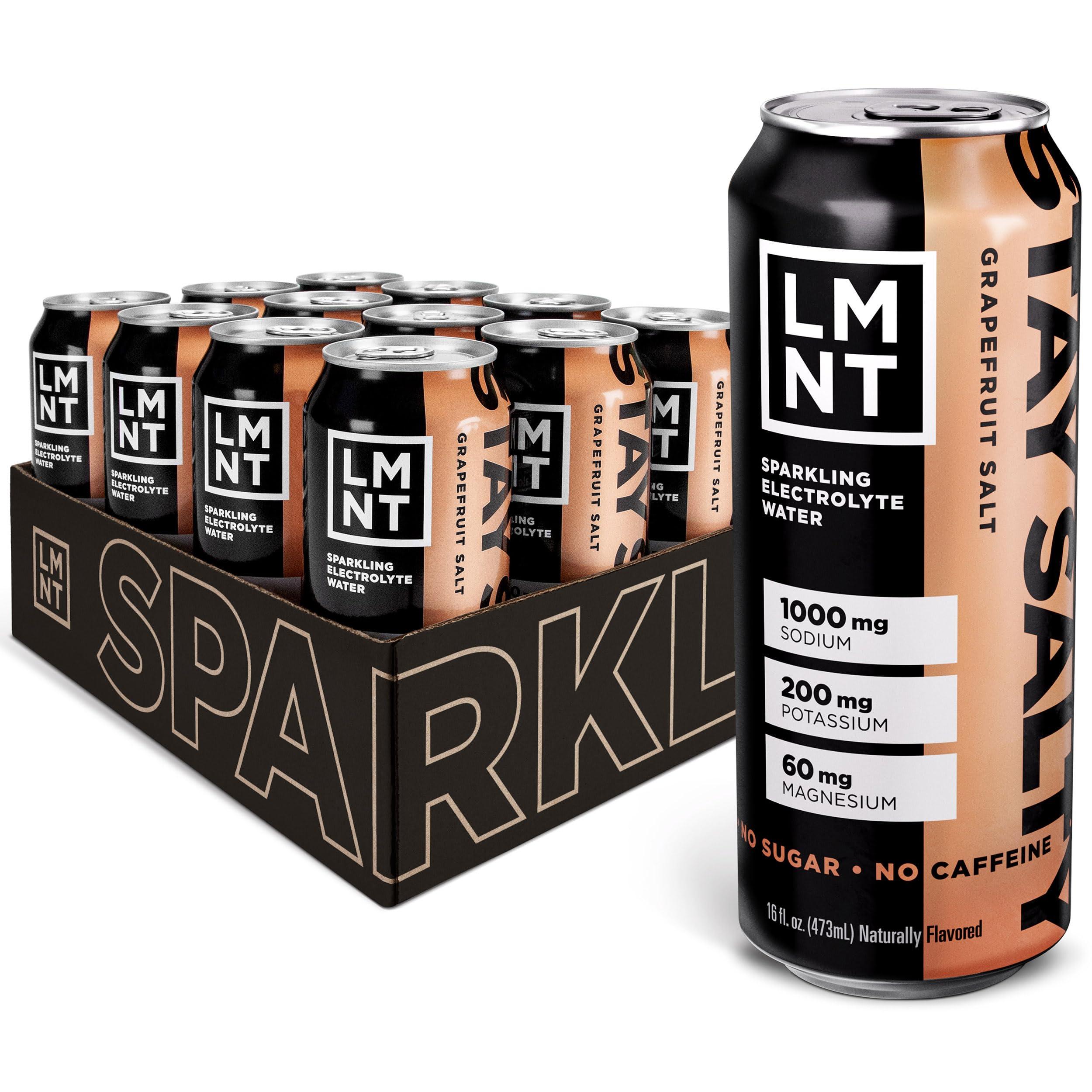 Drink LMNT LMNT Sparkling Electrolyte Water - Grapefruit Salt | 12-Count