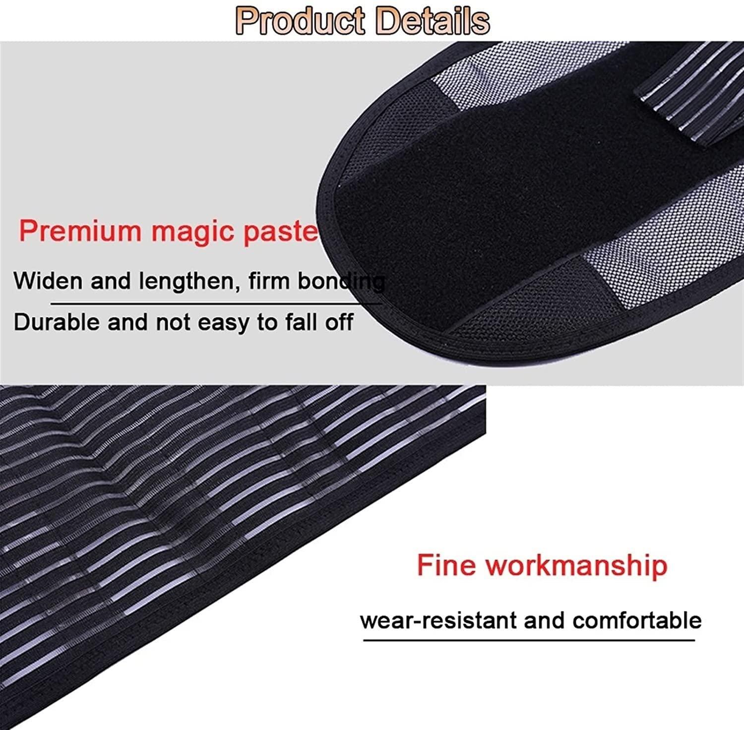 REROM lumbar support belt Men Women Lower Lumbar Waist Support, Pain Relief Herniated Disc Scoliosis Sciatica Posture Corrector Heavy Workout Belt Back Braces (Size : Large)