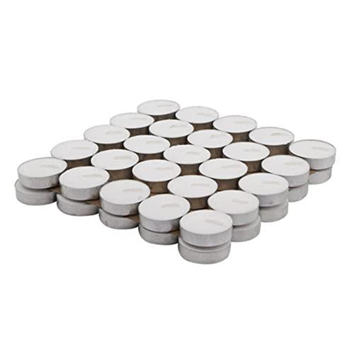 Magik Magik 100-200 Pc Tea Light Candle 4h Long Lasting Natural Palm Oil White Unscented (100 Pack)