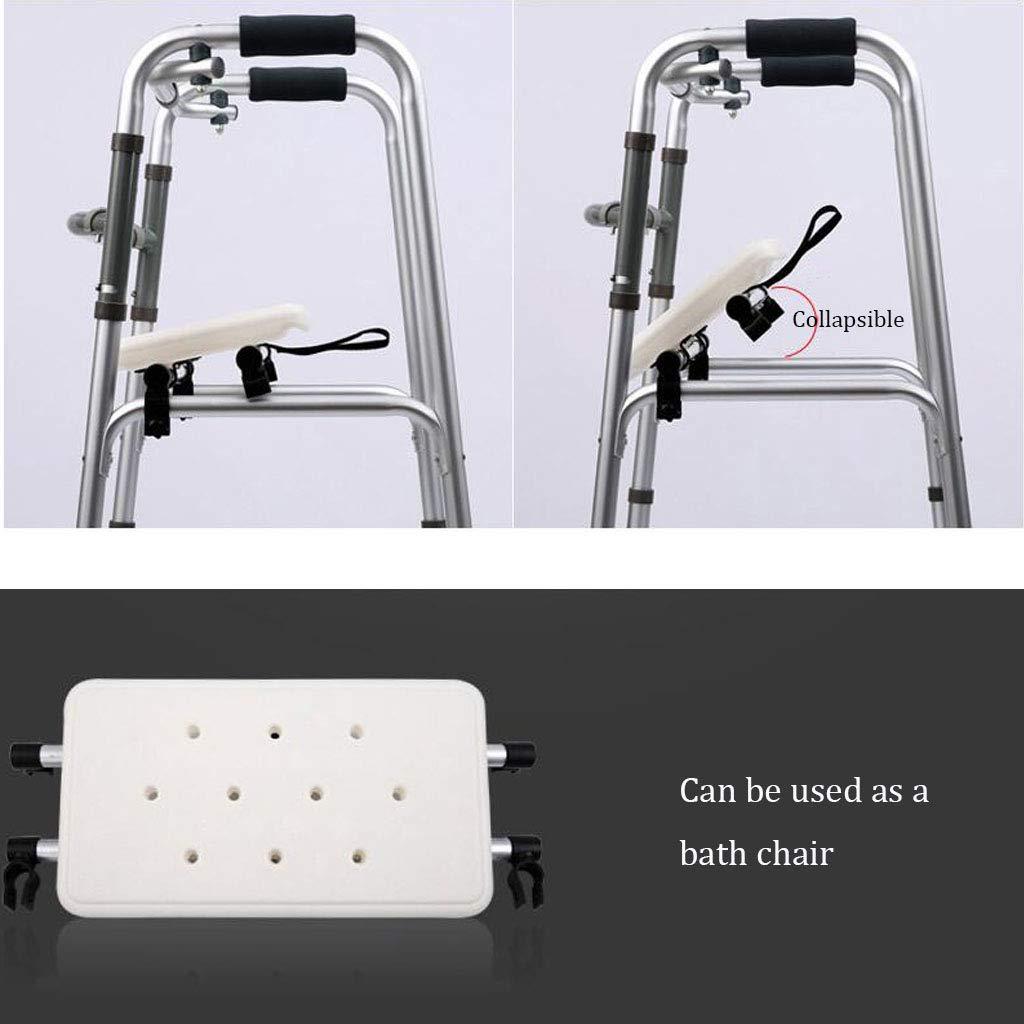 LIYIN- Walker Ultra Narrow Light Weight Walking Frame Height Adjustable and Ergonomic Handle for Elderly and Disabled-Adjustable Height - Medium