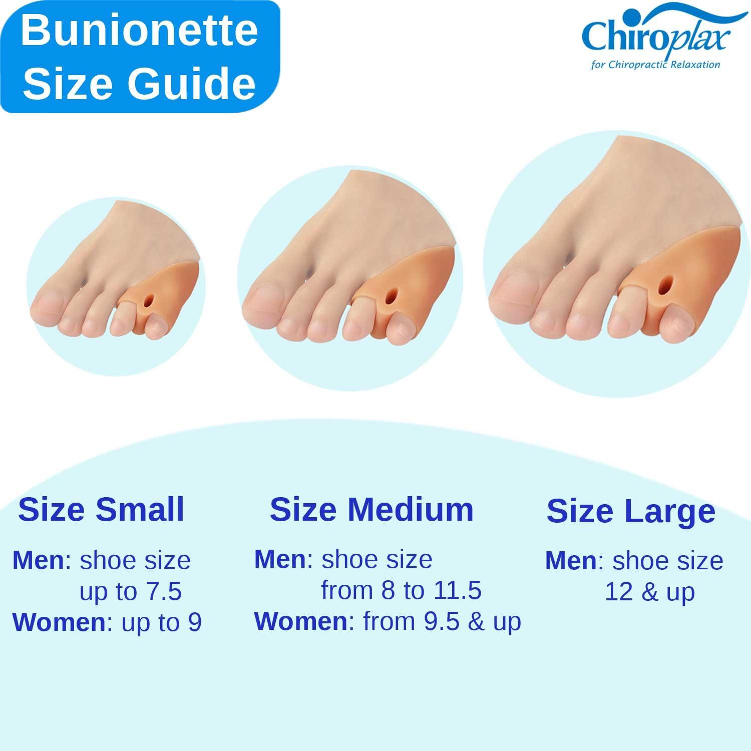 Chiroplax Chiroplax Tailor\'s Bunion Corrector Pads Bunionette Pain Relief Pinky Little Toe Straightener Separator Cushion Splint Protector Shield Spacer Cover Guard (4 Pads, Shims - Medium)