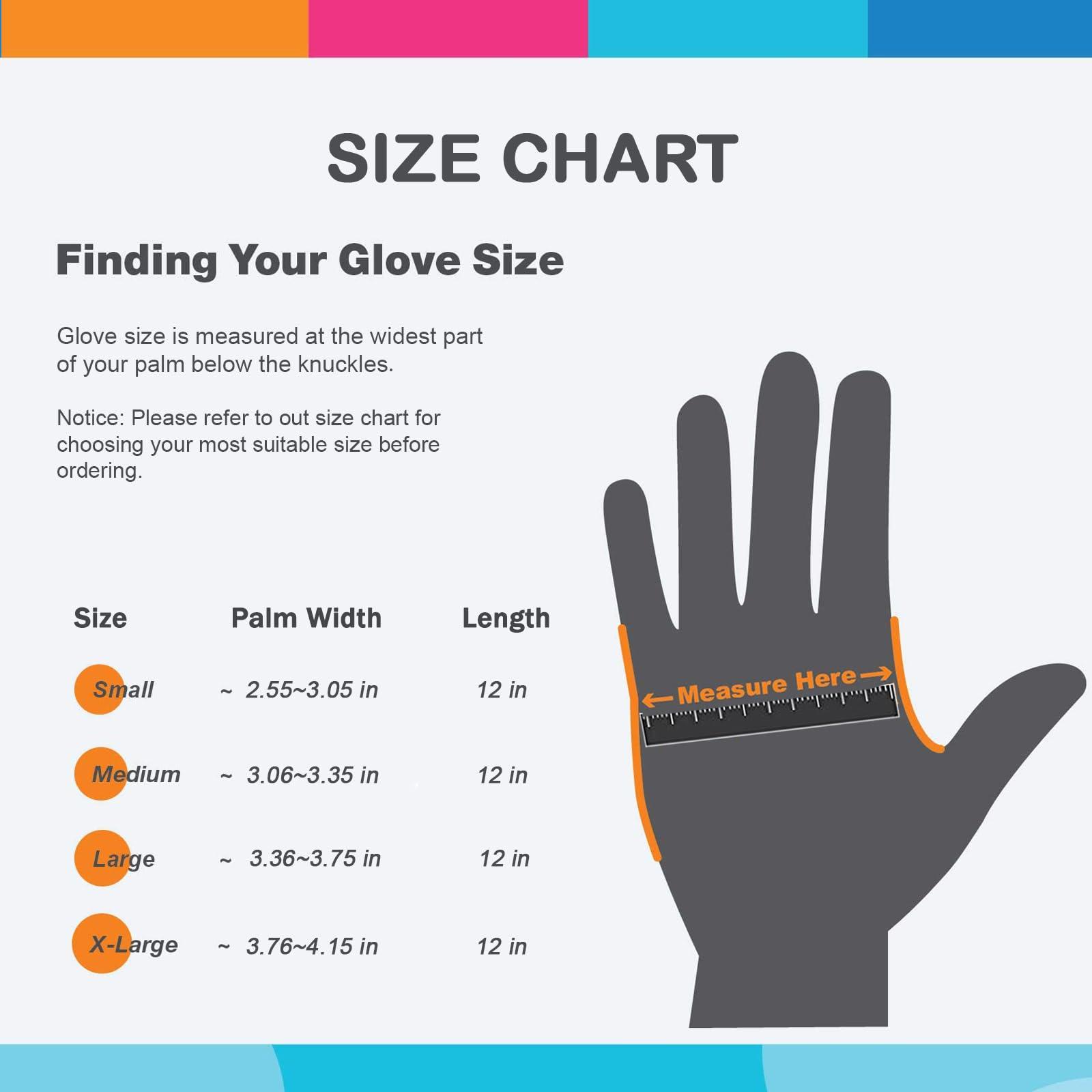 Bamllum Rubber Kitchen Dishwashing Gloves - 4 Pairs Colorful Reusable Household Cleaning Gloves for Washing Dishes and Cleaning Tasks, Flexible Long-lasting and Non-Slip (Large, Blue+Pink+Yellow+Orange)