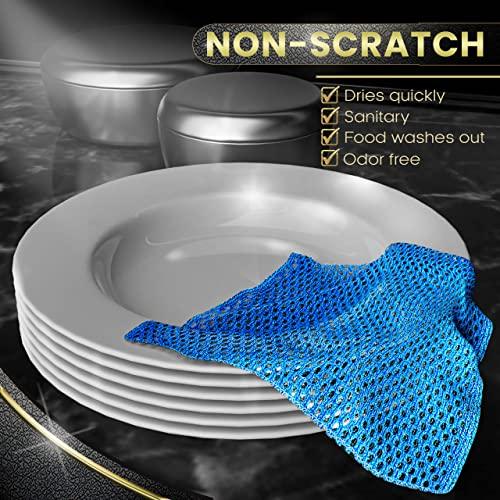 The Crown Choice Non Scratch Dish Scrubbers for Cleaning Dishes (3PK) - Reusable Kitchen Sponge - Replace Dish Sponges for Washing Dishes - Best Household Scrubbing Pad & Alternative Dishwashing Scrub Pads Supplies