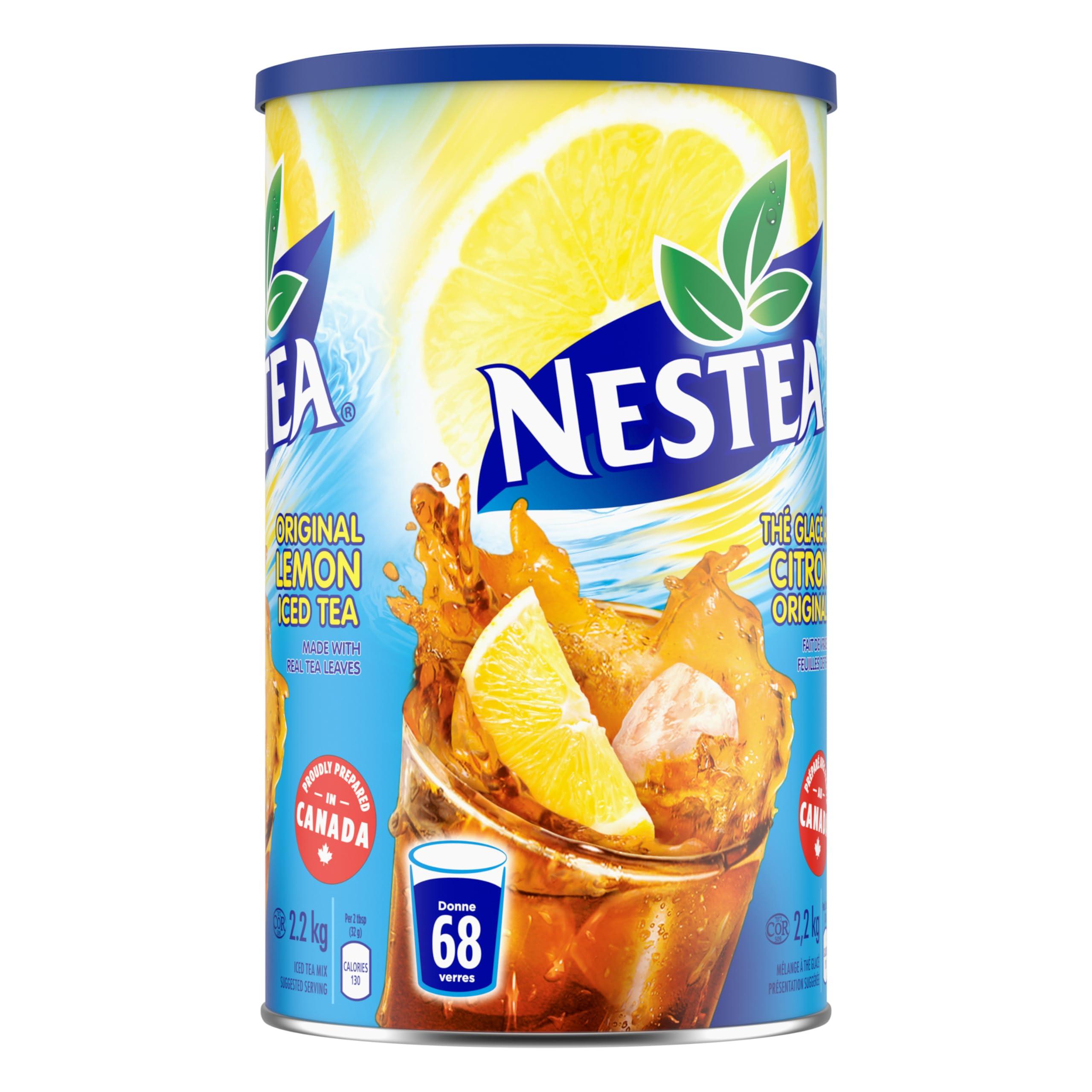 Nestea Nestea Original Canadian Lemon Iced Tea Mix Jumbo Can 2.2 Kilogram 122 Servings Imported from Canada