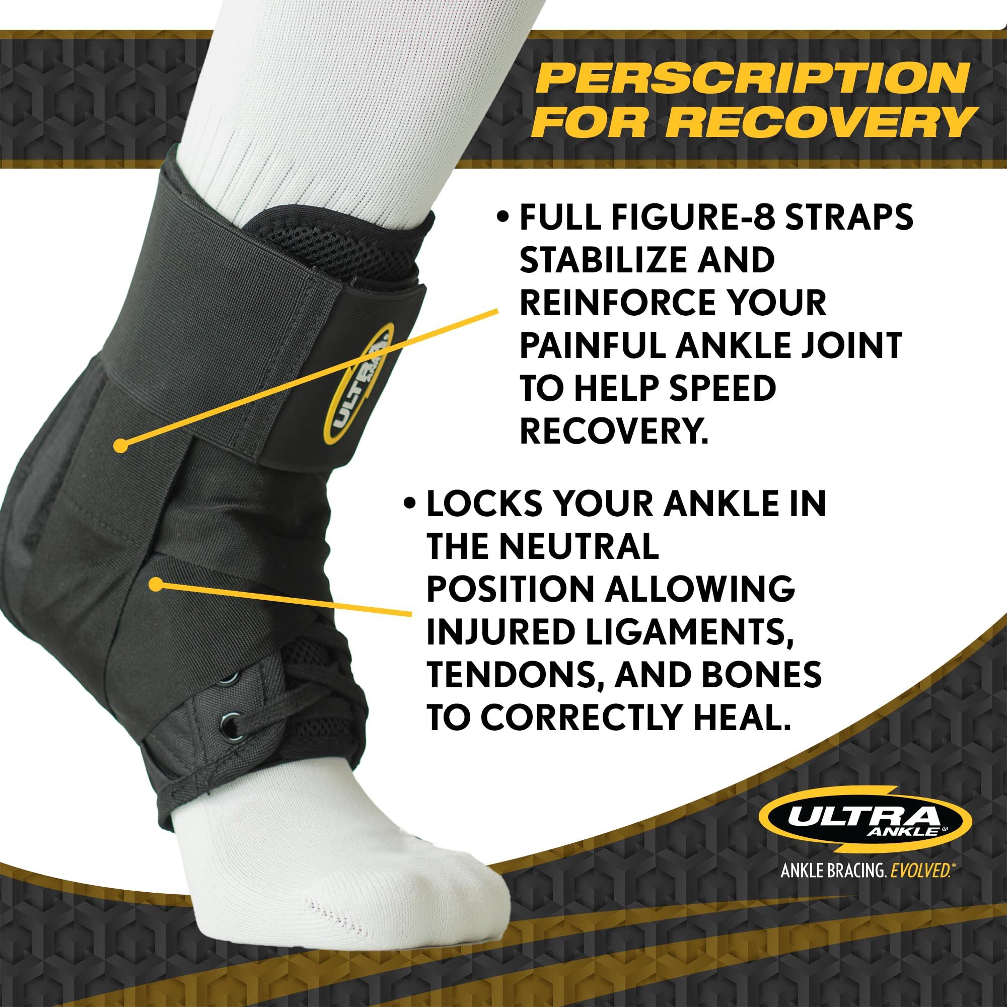 Ultra Ankle Ultra 360 Lace-Up Adjustable Ankle Brace For Ankle Stabilization, Adjustable Compression