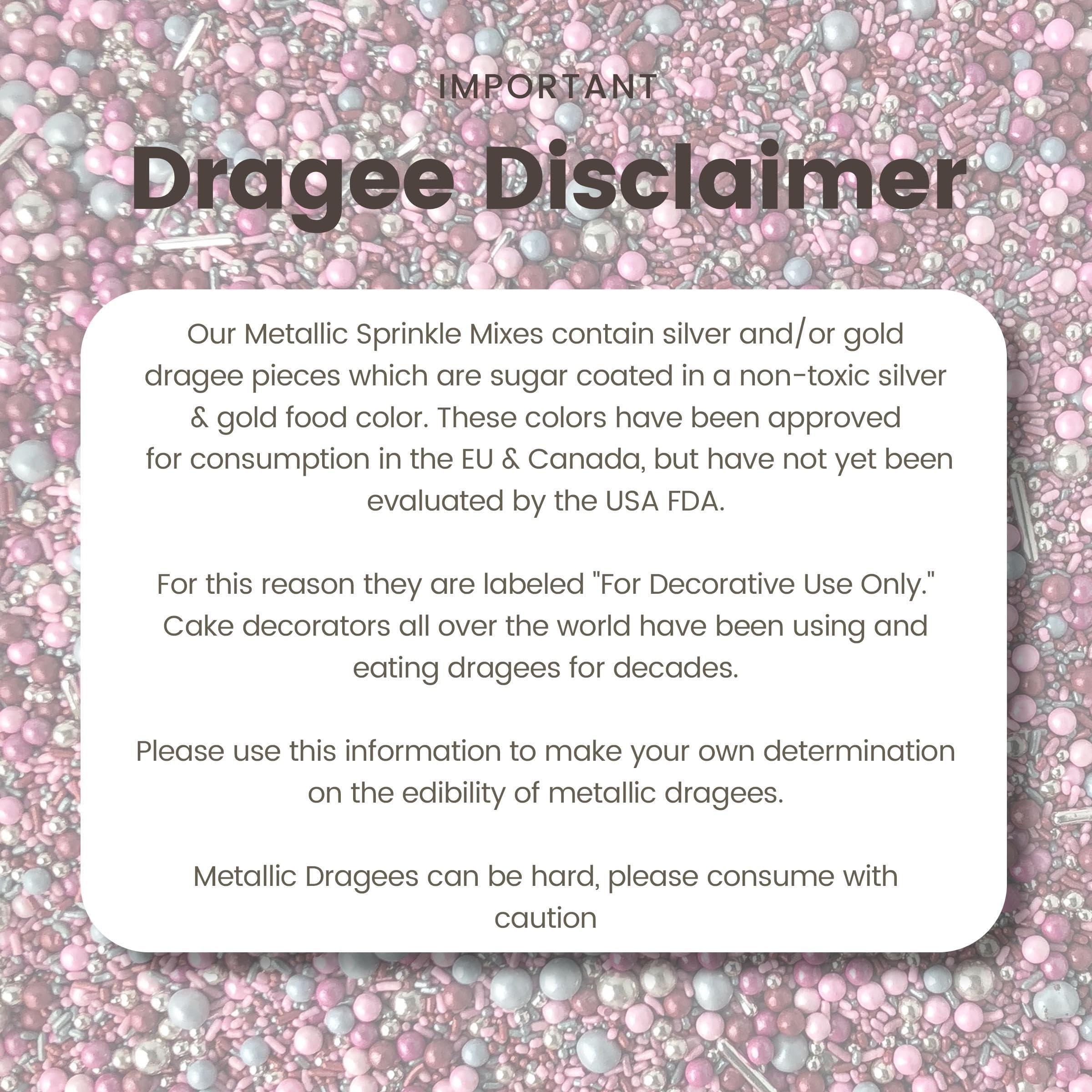 SPRINKLE POP Romance Sprinkle Mix| Made In USA By Sprinkle Pop| Light Pink Mauve Burgundy Sprinkles with Silver Metallic Dragees| Sprinkles For Decorating Bridal Shower Wedding Cupcakes Donuts Cakes Cookies, 2oz