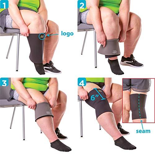 BraceAbility BraceAbility Plus Size Neoprene Knee Sleeve - 5X Bariatric Compression Support Brace for Women's or Men's Arthritis Joint Pain Relief and Treatment, Fitting Big Legs and Obese Thighs (5XL)
