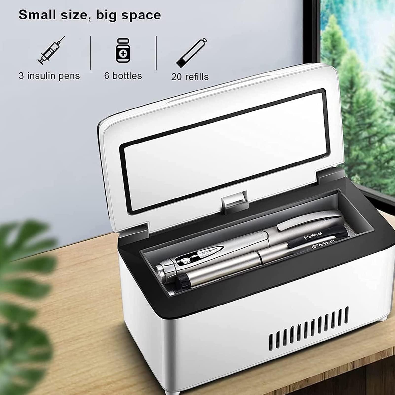 WIKINK WIKINK Portable Insulin Cooler Refrigerated Box, Medicine Fridge and Insulin Cooler, Constant Temperature Reefer Rechargeable LCD Display 2-8, for Home Car Travel Camping Picnic