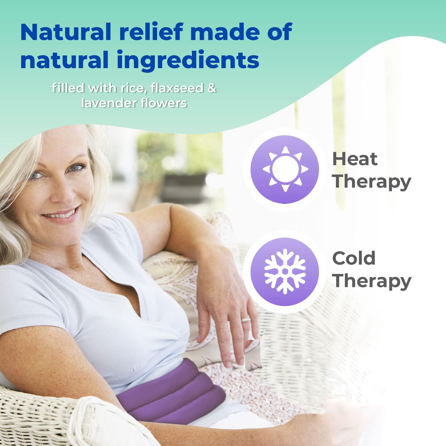 MY HEATING PAD Microwavable Heating Pads for Lower Back and Menstrual Cramps - Moist Microwave Heating Pads for Muscles and Joints - Natural Microwave Hot Packs Heat Pads for Lower Back Pain - 2 Packs Purple