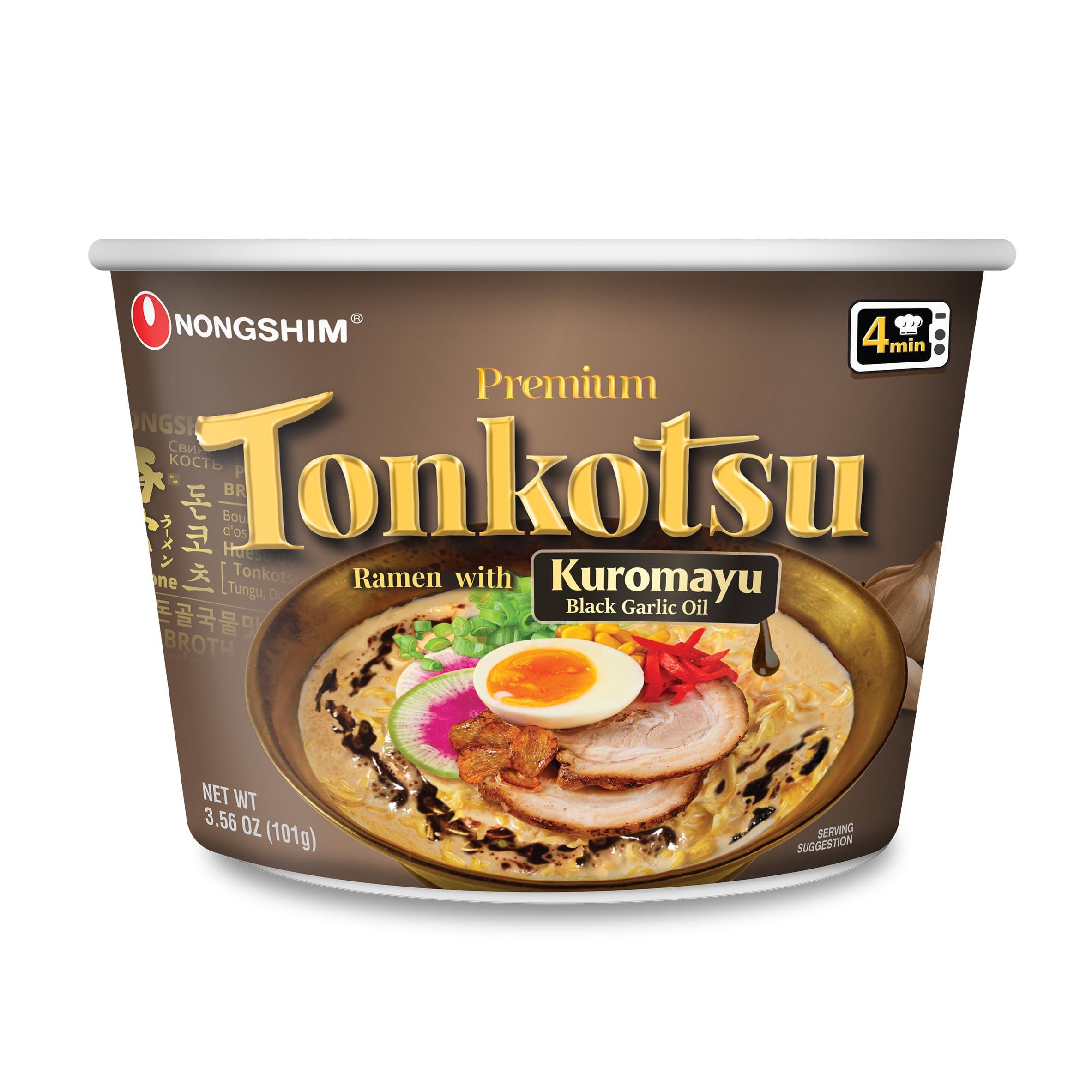 Nongshim Nongshim Tonkotsu Ramen with Kuromayu Noodle Big Bowl, 3.56 Ounce (Pack Of 6)
