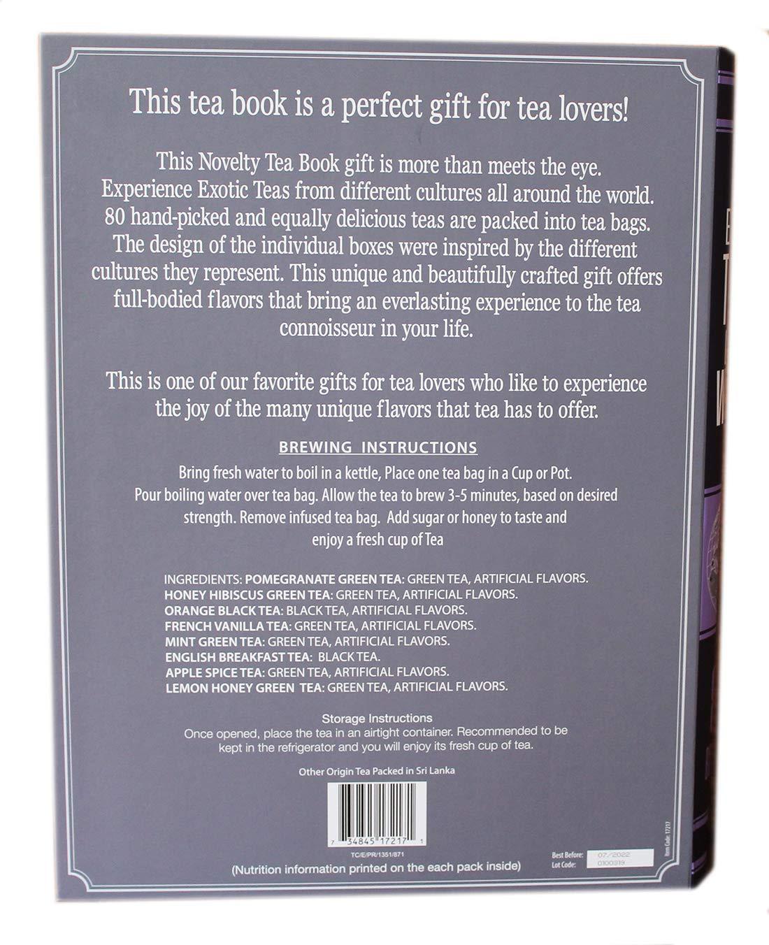 Ceylon Royal Tea Exotic Teas of The World Gift Set, 80 Tea Bags, 8 Different Flavors