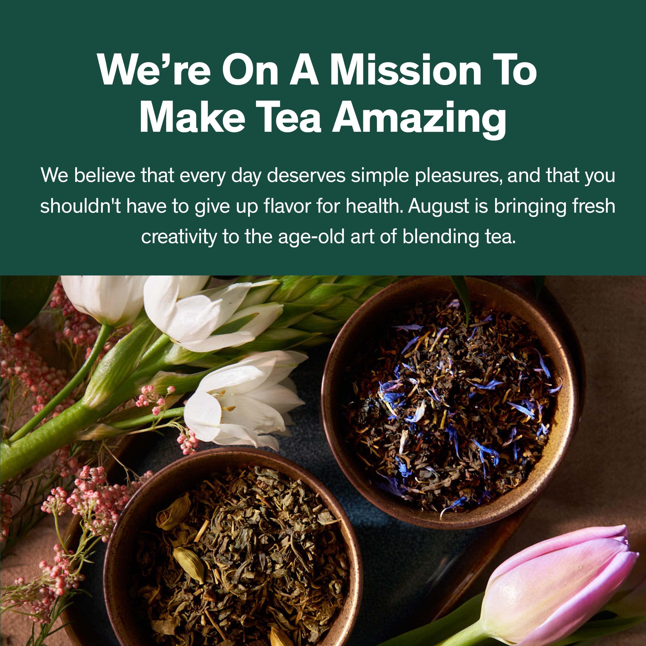 August Uncommon Tea August Uncommon Loose Leaf Tea Combray Vanilla Cardamom Organic Green Tea Hot & Iced Tea Natural 1.8 oz Bag (50g) makes 15-30 Cups